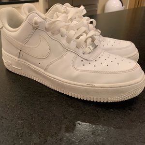 Barely Worn White Bike Air Force 1s size 8.5
